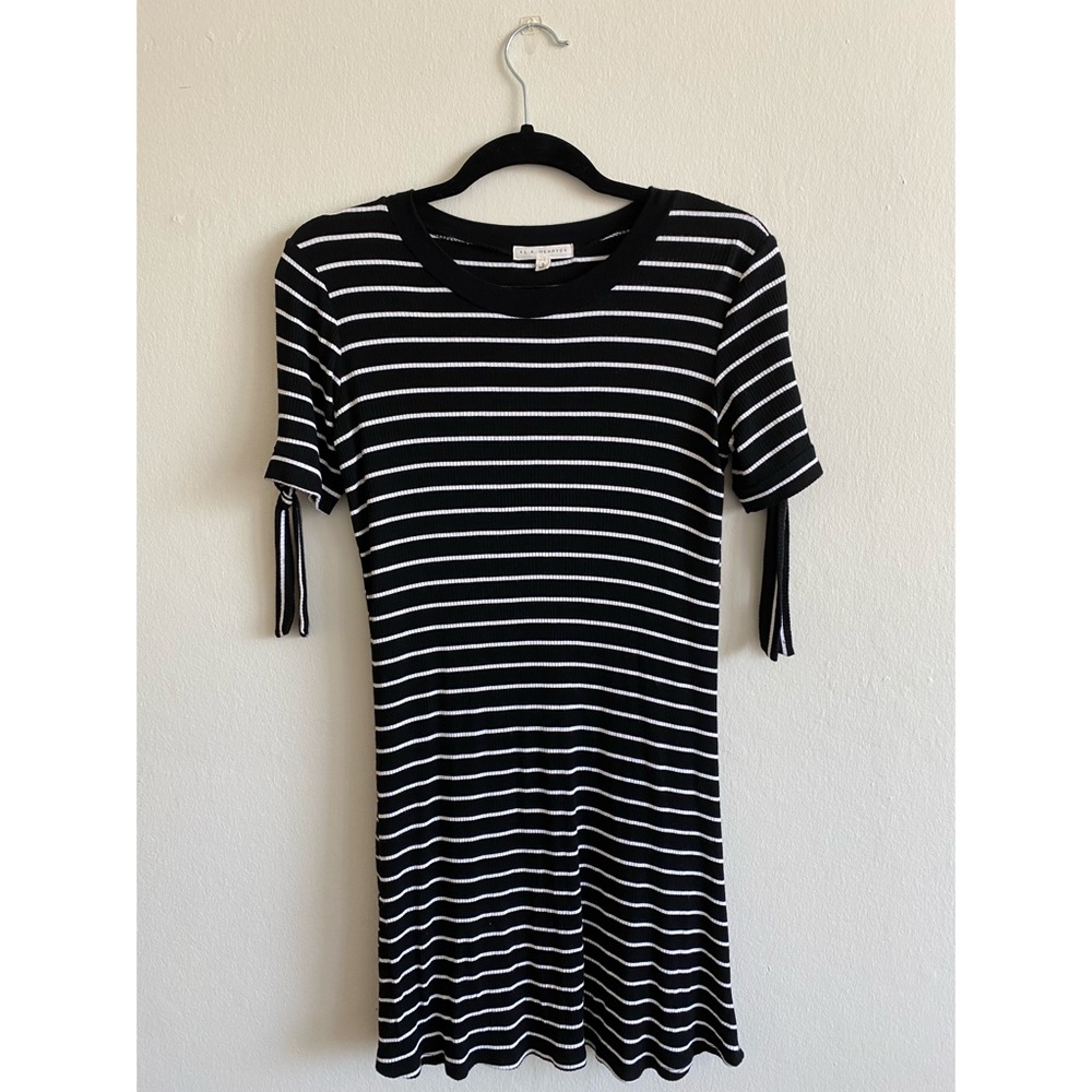 PacSun LA Hearts b&w striped t shirt dress
